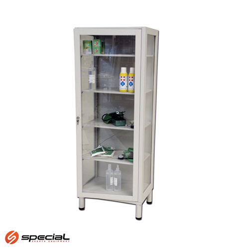 SP02330 Metalni ormar sa jednim staklenim vratima, dimenzija 60x40x160 cm - Slika 1