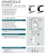 Zidni nosač ARABESQUE DOUBLE SILVER - Slika 2