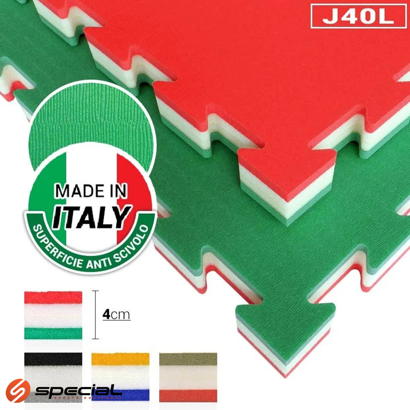sp00497_-1735898172 Tatami judo multisport "puzzle" performance 100x100x4 cm boja: zelena/bijela/crvena, plava/bijela/žuta, siva/bijela/crna. Soft - Slika 1