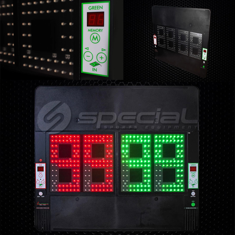 sp01584-1599646250 Elektronski semafor za izmjenu igraca, dvostrani, sa LCD kontrolnim ekranom, model Delta 2FB, korišten u najjačim nogometnim ligama - Slika 1