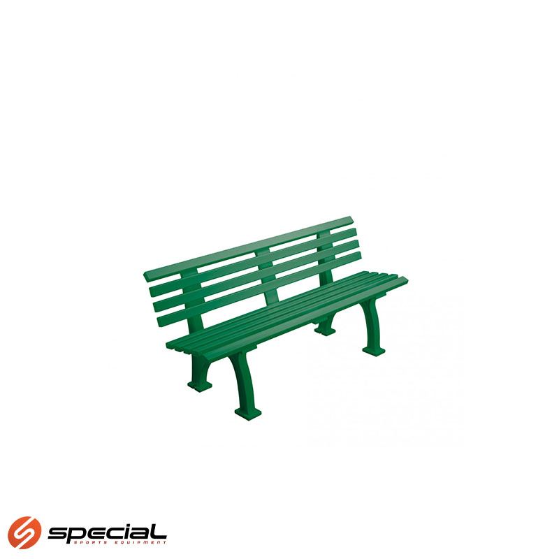 sp01914g-1744621763 PVC klupa sa naslonom, dužine 150 cm, boja zelena - Slika 1