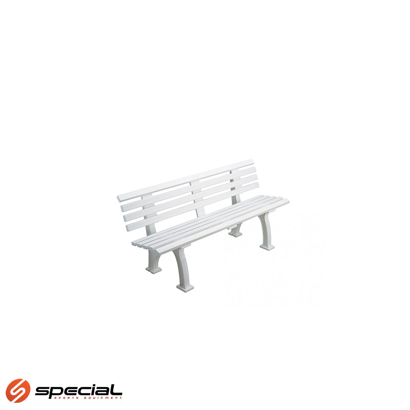 sp01914w-1744621785 PVC klupa sa naslonom, dužine 150 cm, boja bijela - Slika 1