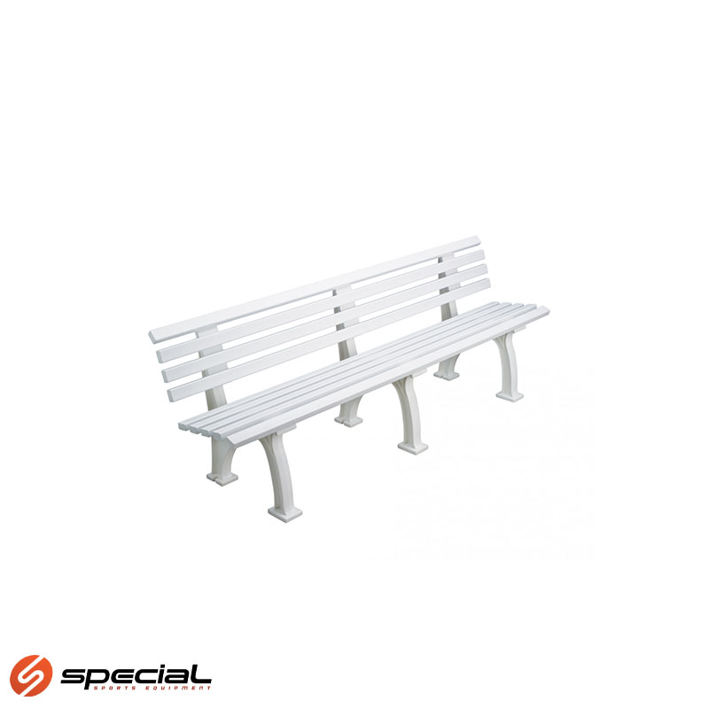 sp01916w-1744623375 PVC klupa sa naslonom, dužine 200 cm, boja bijela - Slika 1